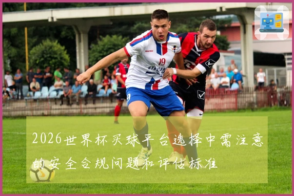 2026世界杯买球平台选择中需注意的安全合规问题和评估标准