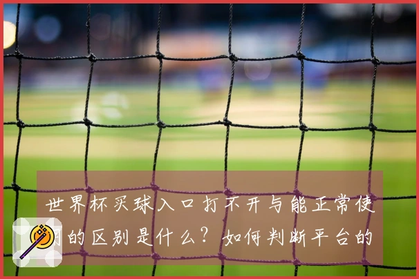 世界杯买球入口打不开与能正常使用的区别是什么？如何判断平台的可靠性？